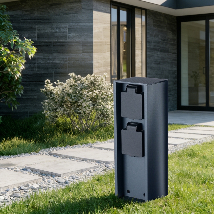 Brilagi - Vanjski stupić s utičnicama PILLAR 2Z SCHUKO 230V IP44 antracit
