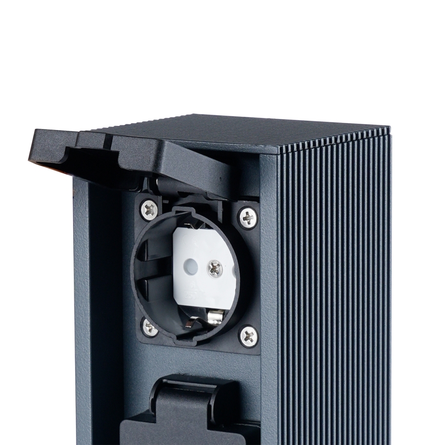 Brilagi - Vanjski stupić s utičnicama PILLAR 2Z SCHUKO 230V IP44 antracit