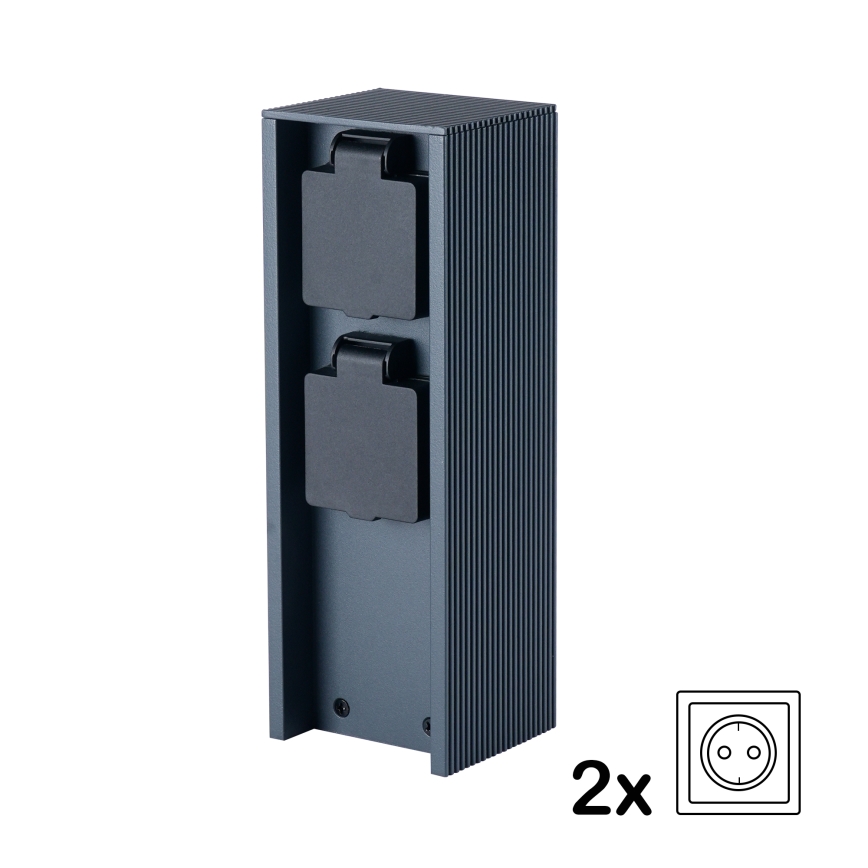 Brilagi - Vanjski stupić s utičnicama PILLAR 2Z SCHUKO 230V IP44 antracit