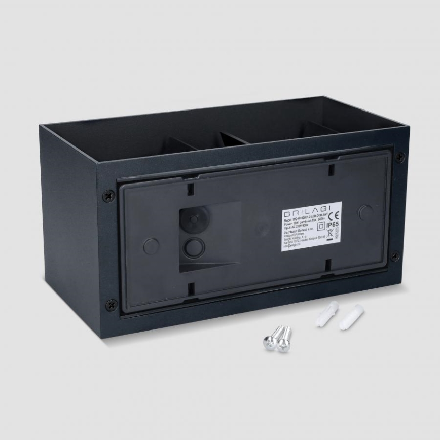 Brilagi - Vanjsko LED zidno svjetlo DOUBLE CUBE LED/12W/230V crno IP65