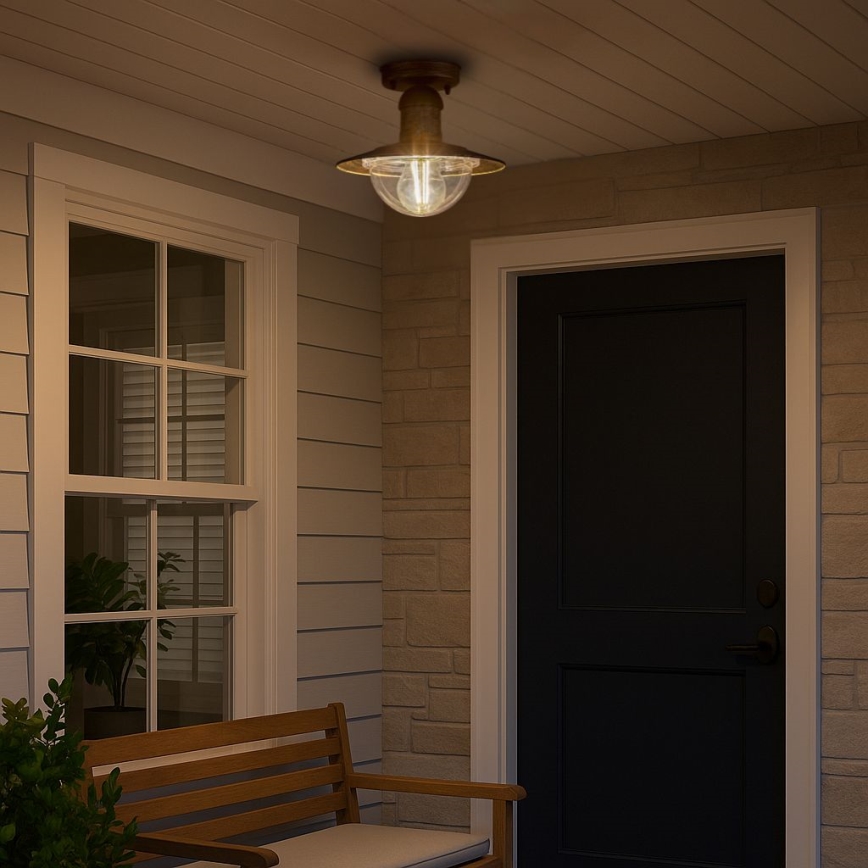 Brilagi - Vanjsko stropno svjetlo MOLDE 1xE27/60W IP44 brončana/patina