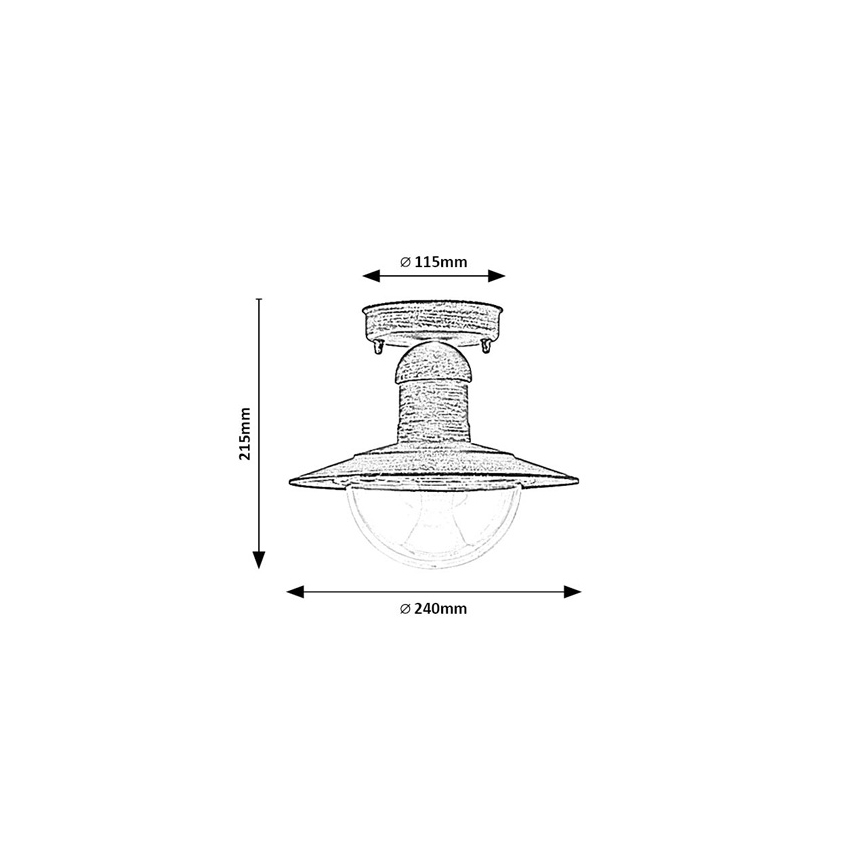 Brilagi - Vanjsko stropno svjetlo MOLDE 1xE27/60W IP44 brončana/patina