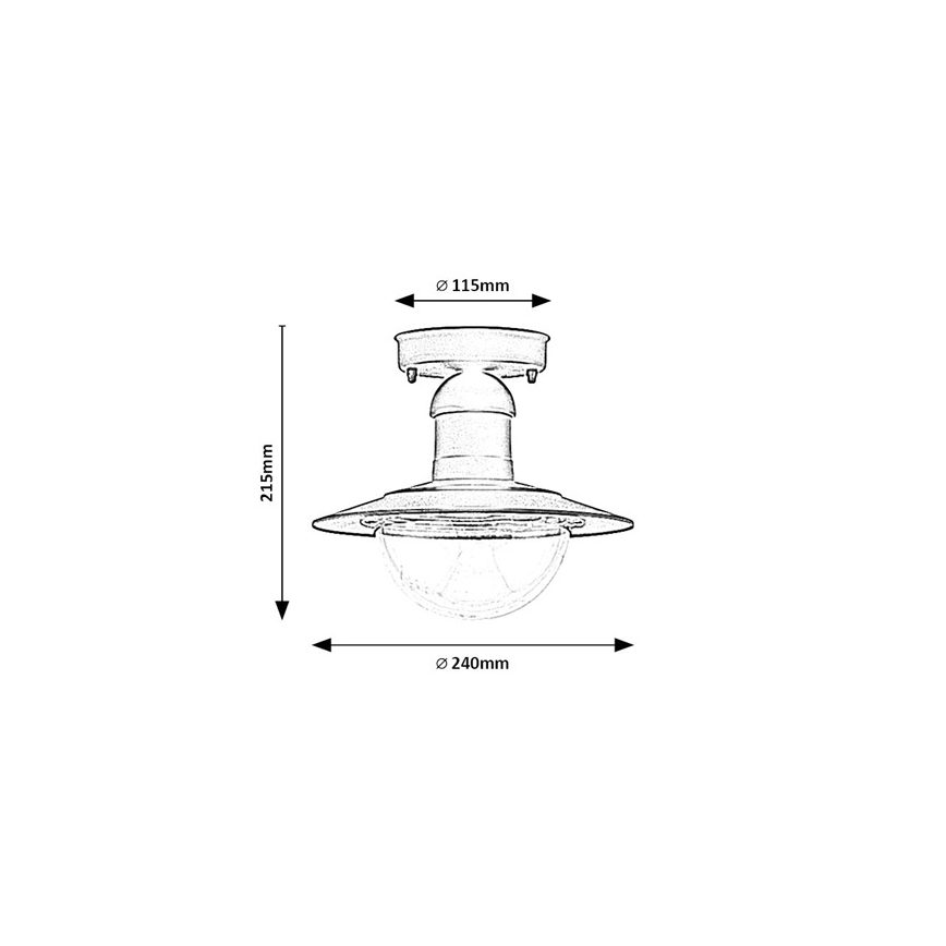 Brilagi - Vanjsko stropno svjetlo MOLDE 1xE27/60W IP44 crno