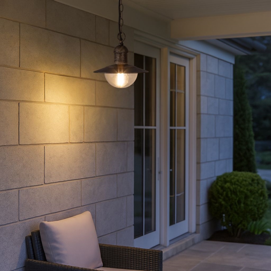 Brilagi - Vanjsko viseće svjetlo MOLDE 1xE27/60W IP44 brončano/patina