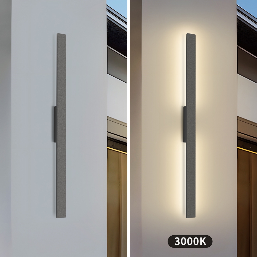 Brilagi - LED vanjsko zidno svjetlo LUNA LED/24W/230V 3000K IP65 100 cm antracit