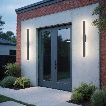 Brilagi - LED vanjsko zidno svjetlo LUNA LED/24W/230V 3000K IP65 100 cm antracit