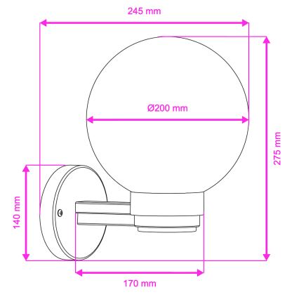 Brilagi - Vanjsko zidno svjetlo HARBOR 1xE27/40W/230V IP33 antracit/bijela