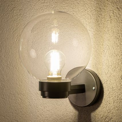 BRILAGI - Vanjsko zidno svjetlo HARBOR 1xE27/40W/230V IP33 crno/prozirno