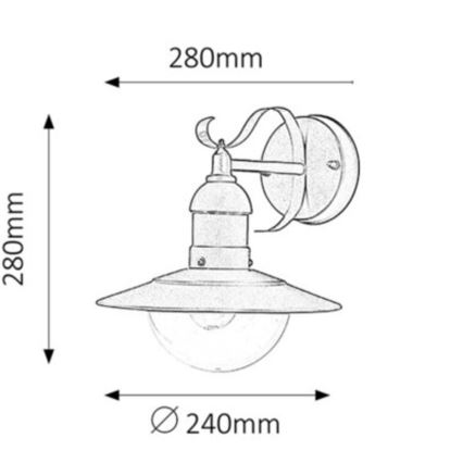 Brilagi - Vanjsko zidno svjetlo MOLDE 1xE27/60W/230V IP44 crna