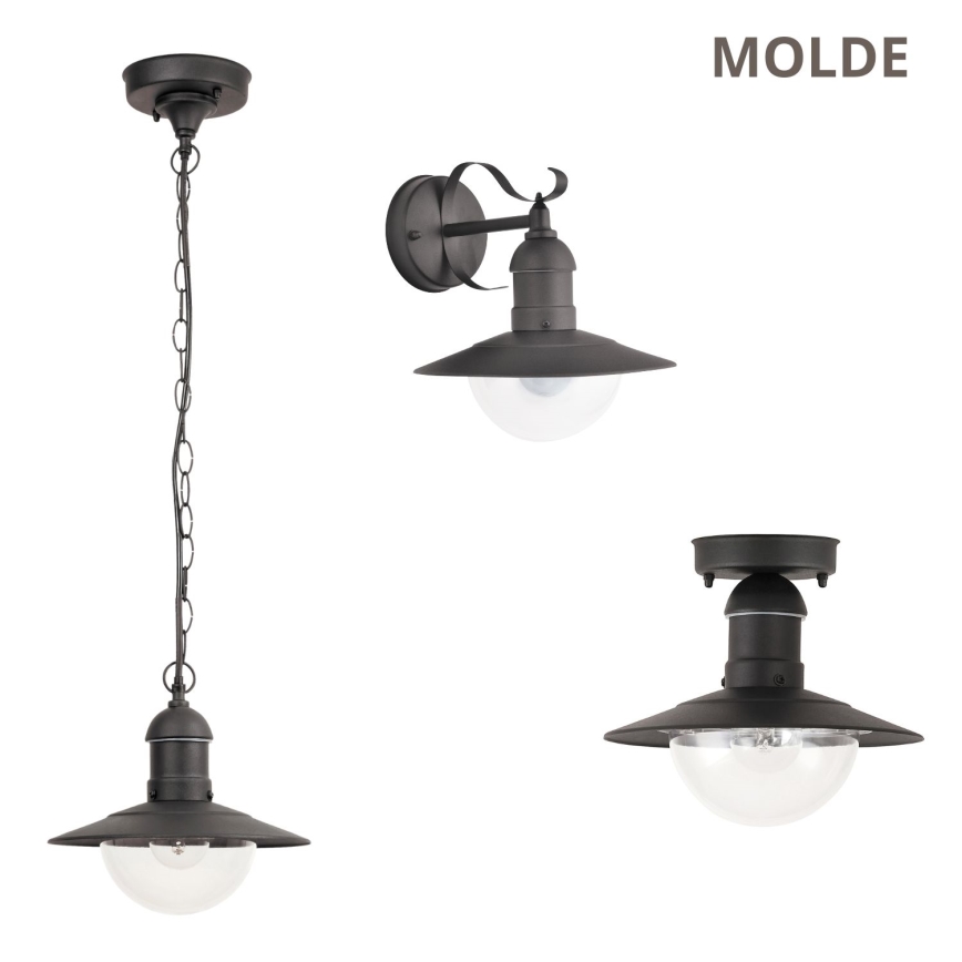 Brilagi - Vanjsko zidno svjetlo MOLDE 1xE27/60W/230V IP44 crna