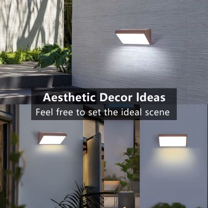 Brilagi - Vanjsko zidno svjetlo TRIANGLE 1xE27/60W/230V smeđa IP65