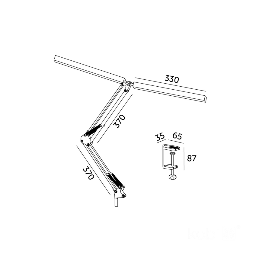 Brilagi - LED podesiva fleksibilna stolna lampa VARIO LED/15W/230V 3000-6000K crna