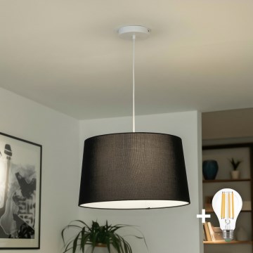 Brilagi - Viseći LED luster na sajli CERIA 1xE27/40W/230V Ø 45 cm crna