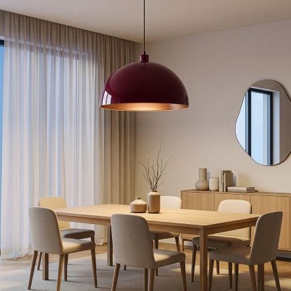 Brilagi - Viseći LED luster na sajli METALO 1xE27/40W/230V Ø 60 cm bordo/bakrena