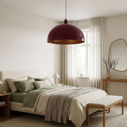 Brilagi - Viseći LED luster na sajli METALO 1xE27/40W/230V Ø 60 cm bordo/bakrena