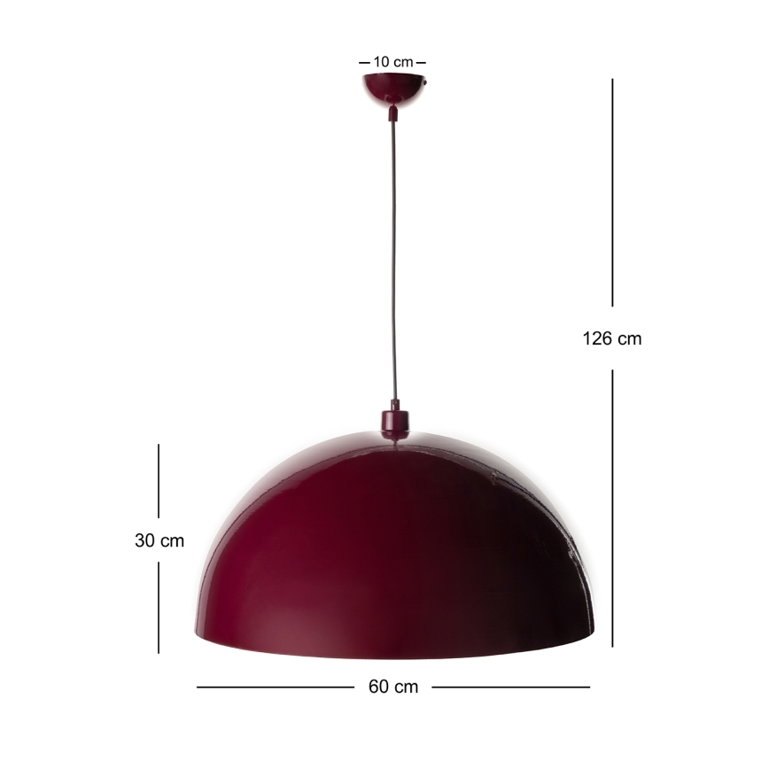 Brilagi - Viseći LED luster na sajli METALO 1xE27/40W/230V Ø 60 cm bordo/bakrena