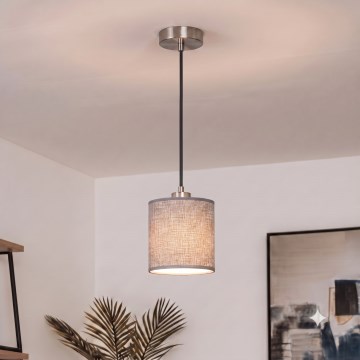Brilagi - Viseći LED luster na sajli NUBILA 1xE27/60W/230V, promjer 14 cm, crna/siva