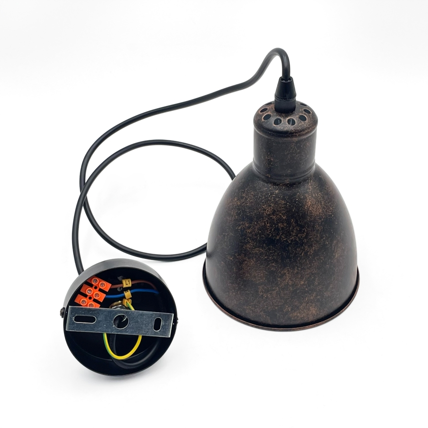 Brilagi - viseći LED luster na sajli RIDDY 1xE27/60W/230V bakrena/patina