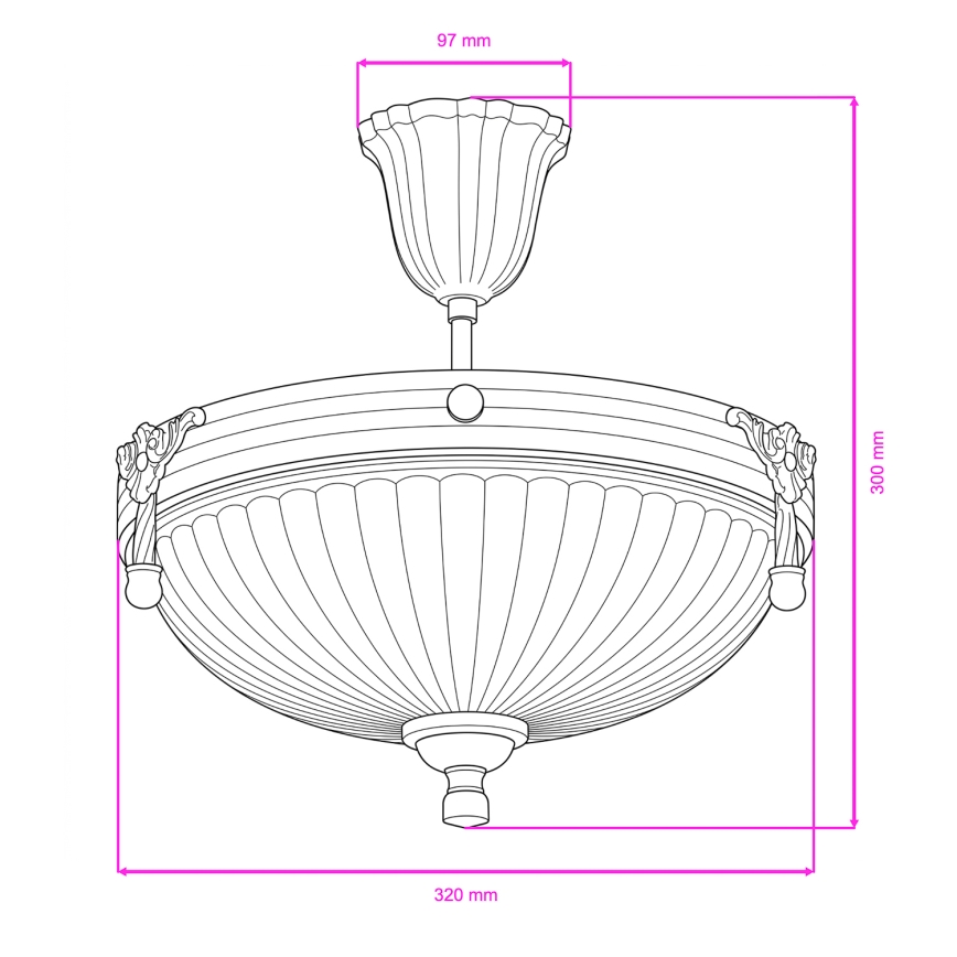BRILAGI - Viseći luster CLASSIC 3xE14/60W/230V mesing