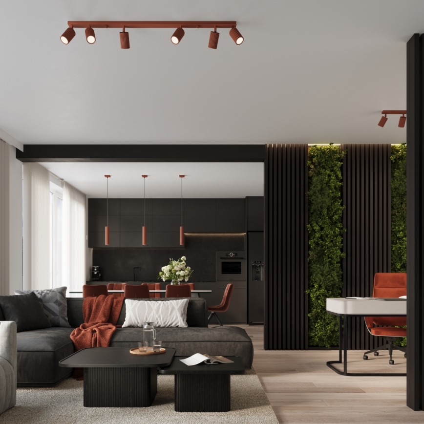 Brilagi - Viseći luster CRESTO na sajli 1xGU10/10W/230V crvena