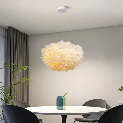 BRILAGI - Viseći luster FEATHER na sajli, 3xE27/40W/230V, Ø 50 cm, bijeli