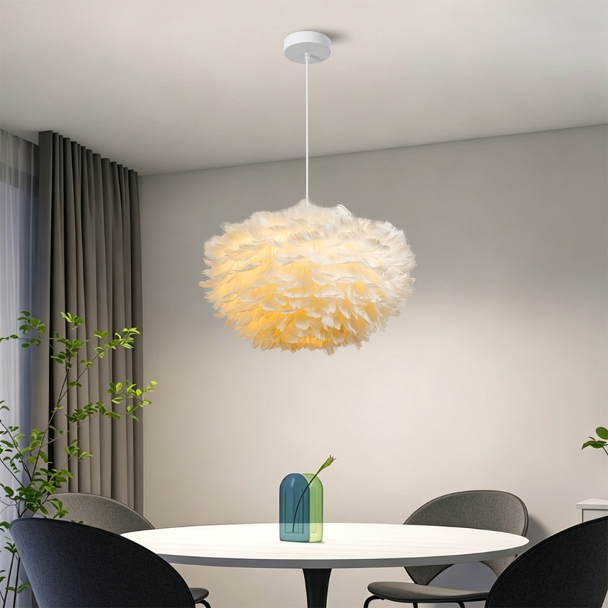 BRILAGI - Viseći luster FEATHER na sajli, 3xE27/40W/230V, Ø 50 cm, bijeli
