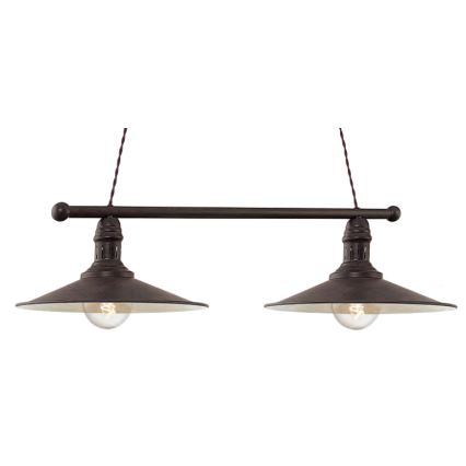 Brilagi - Viseći luster FORGE na kabelu 2xE27/60W/230V, crne boje