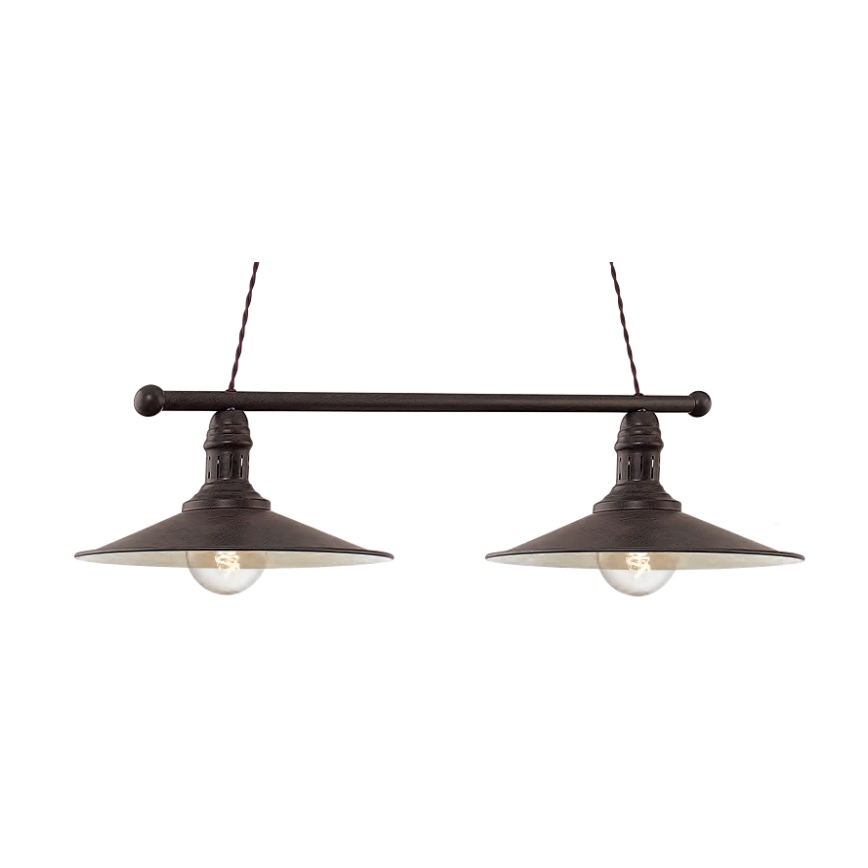 Brilagi - Viseći luster FORGE na kabelu 2xE27/60W/230V, crne boje