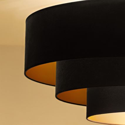 Brilagi - Viseći luster LUNETA na sajli 3xE27/60W/230V, promjer 80 cm, crna/zlatna