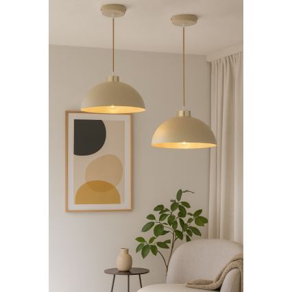 Brilagi - Viseći luster na kabelu 1xE27/60W/230V Ø 30 cm, bež/zlatne boje