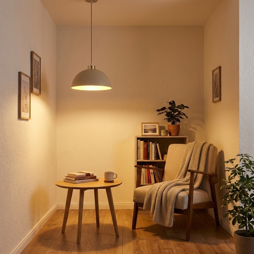 Brilagi - Viseći luster na kabelu 1xE27/60W/230V Ø 30 cm, bež/zlatne boje