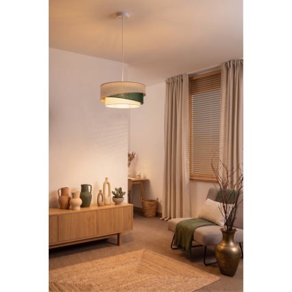 Brilagi - Viseći luster na kabelu ARROW 1xE27/60W/230V Ø 45 cm, bež/zelena/bijela