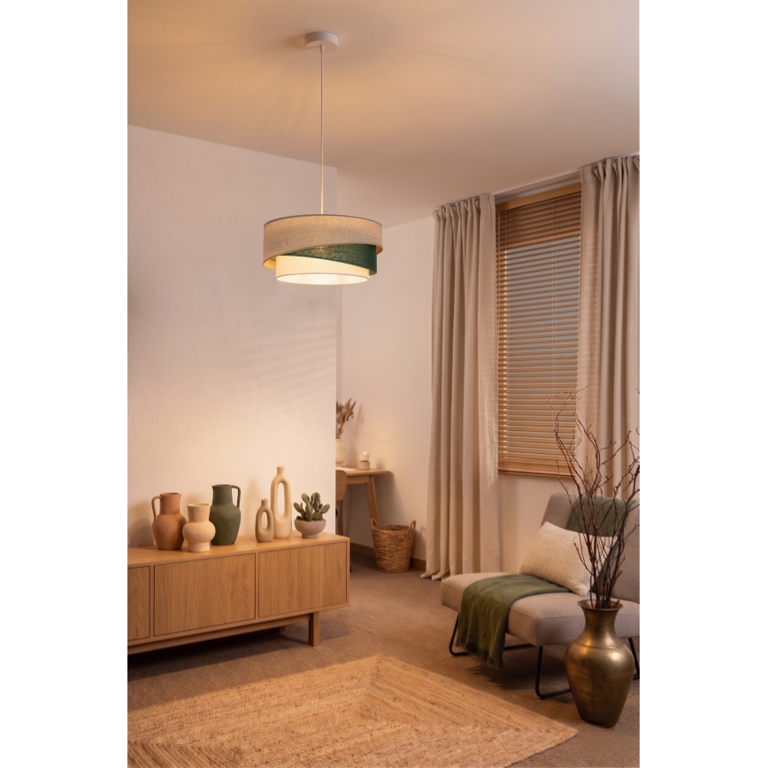 Brilagi - Viseći luster na kabelu ARROW 1xE27/60W/230V Ø 45 cm, bež/zelena/bijela