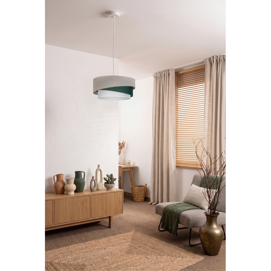 Brilagi - Viseći luster na kabelu ARROW 1xE27/60W/230V Ø 45 cm, bež/zelena/bijela