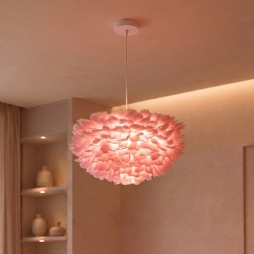 Brilagi - Viseći luster na kabelu FEATHER 3xE27/40W/230V, Ø 50 cm, ružičasta