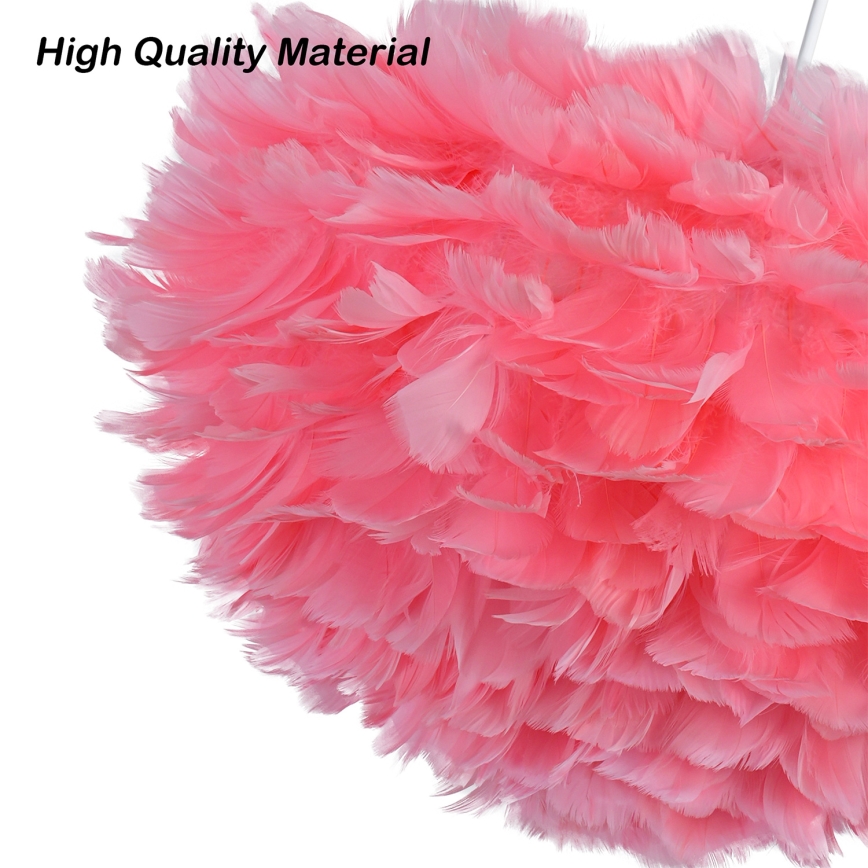 BRILAGI - Viseći luster na kabelu FEATHER 3xE27/40W/230V, Ø 50 cm, ružičasta