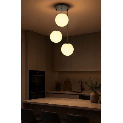 BRILAGI - Viseći luster na kabelu POLOS 3xE27/40W/230V Ø 42 cm crna
