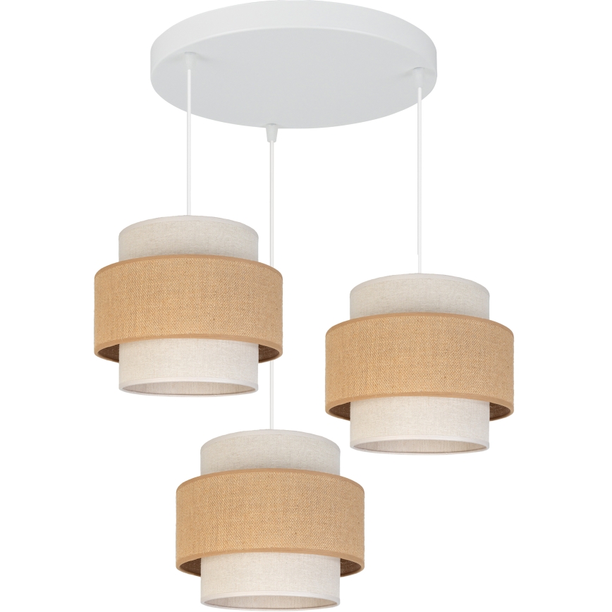 Brilagi - Viseći luster na kabelu SPACE 3xE27/60W/230V, Ø 40 cm, bež/krem