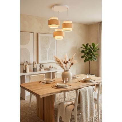 Brilagi - Viseći luster na kabelu SPACE 3xE27/60W/230V, Ø 40 cm, bež/krem