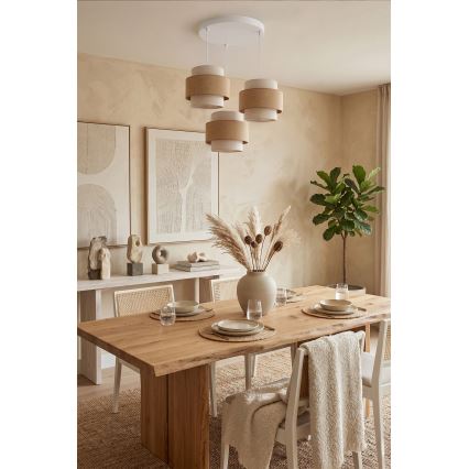 Brilagi - Viseći luster na kabelu SPACE 3xE27/60W/230V, Ø 40 cm, bež/krem