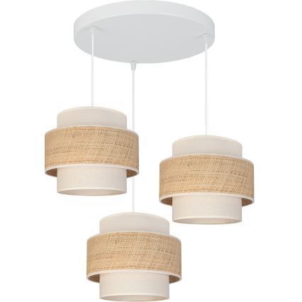 Brilagi - Viseći luster na kabelu SPACE 3xE27/60W/230V Ø 40 cm bež/krema