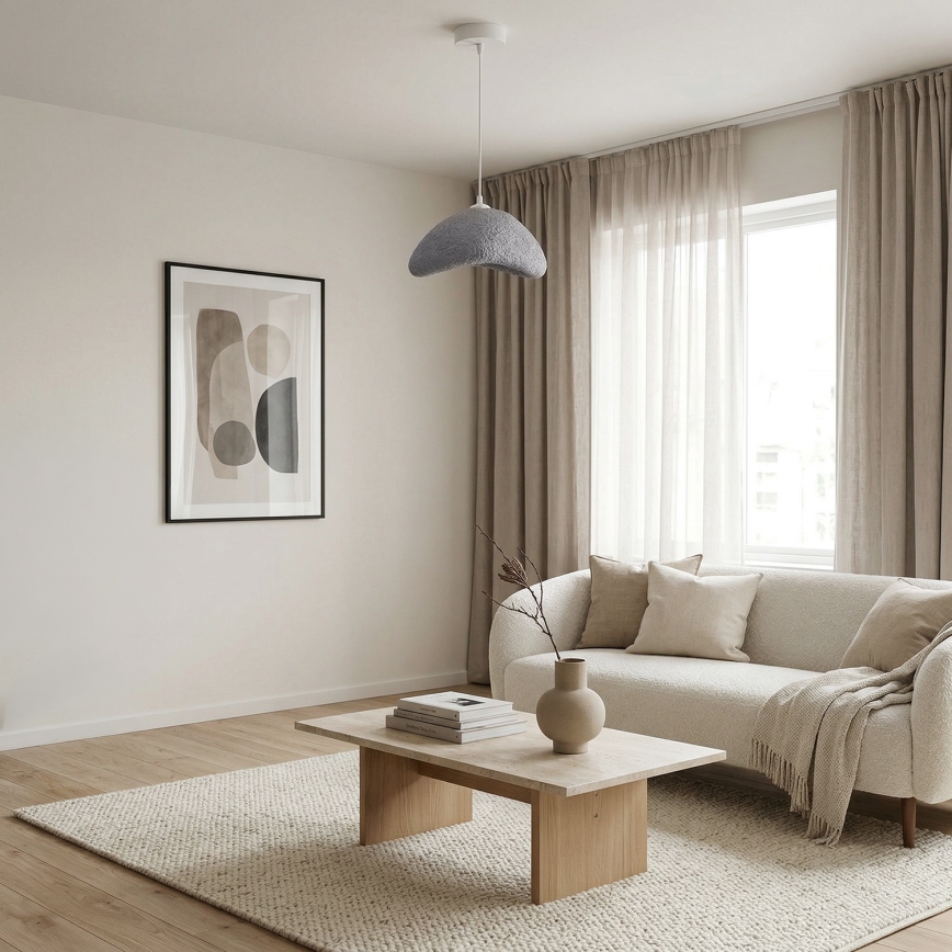 Brilagi - Viseći luster na kabelu WABI SABI 1xE27/40W/230V Ø 33 cm siva