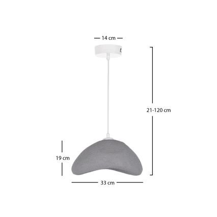 Brilagi - Viseći luster na kabelu WABI SABI 1xE27/40W/230V Ø 33 cm siva