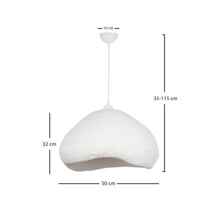 Brilagi - Viseći luster na kabelu WABI SABI 1xE27/40W/230V Ø 50 cm bijela