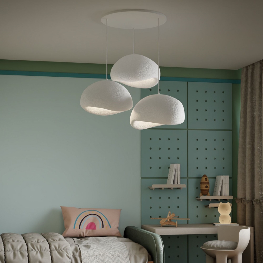 Brilagi - Viseći luster na kablu WABI SABI 3xE27/40W/230V bijela