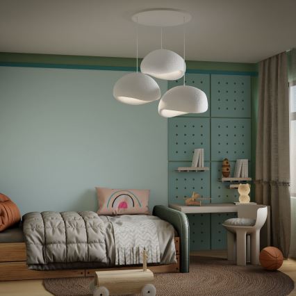 Brilagi - Viseći luster na kablu WABI SABI 3xE27/40W/230V bijela