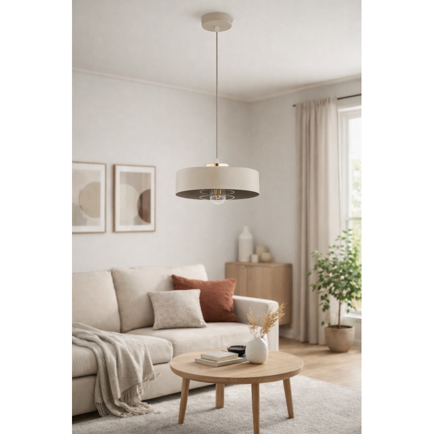 Brilagi - Viseći luster na sajli 1xE27/60W/230V Ø 30 cm bež/zlatna