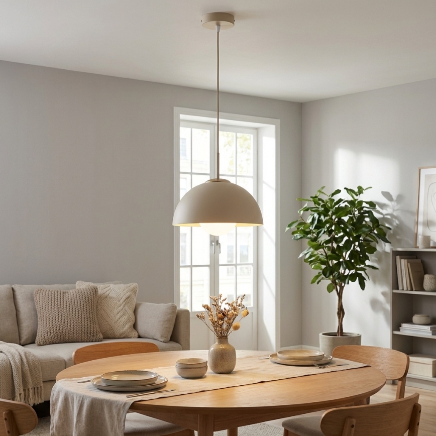 Brilagi - Viseći luster na sajli 1xE27/60W/230V Ø 30 cm bež/zlatna