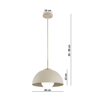 Brilagi - Viseći luster na sajli 1xE27/60W/230V Ø 30 cm bež/zlatna