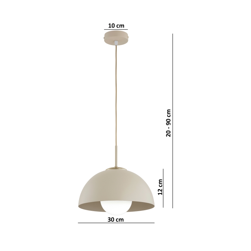 Brilagi - Viseći luster na sajli 1xE27/60W/230V Ø 30 cm bež/zlatna